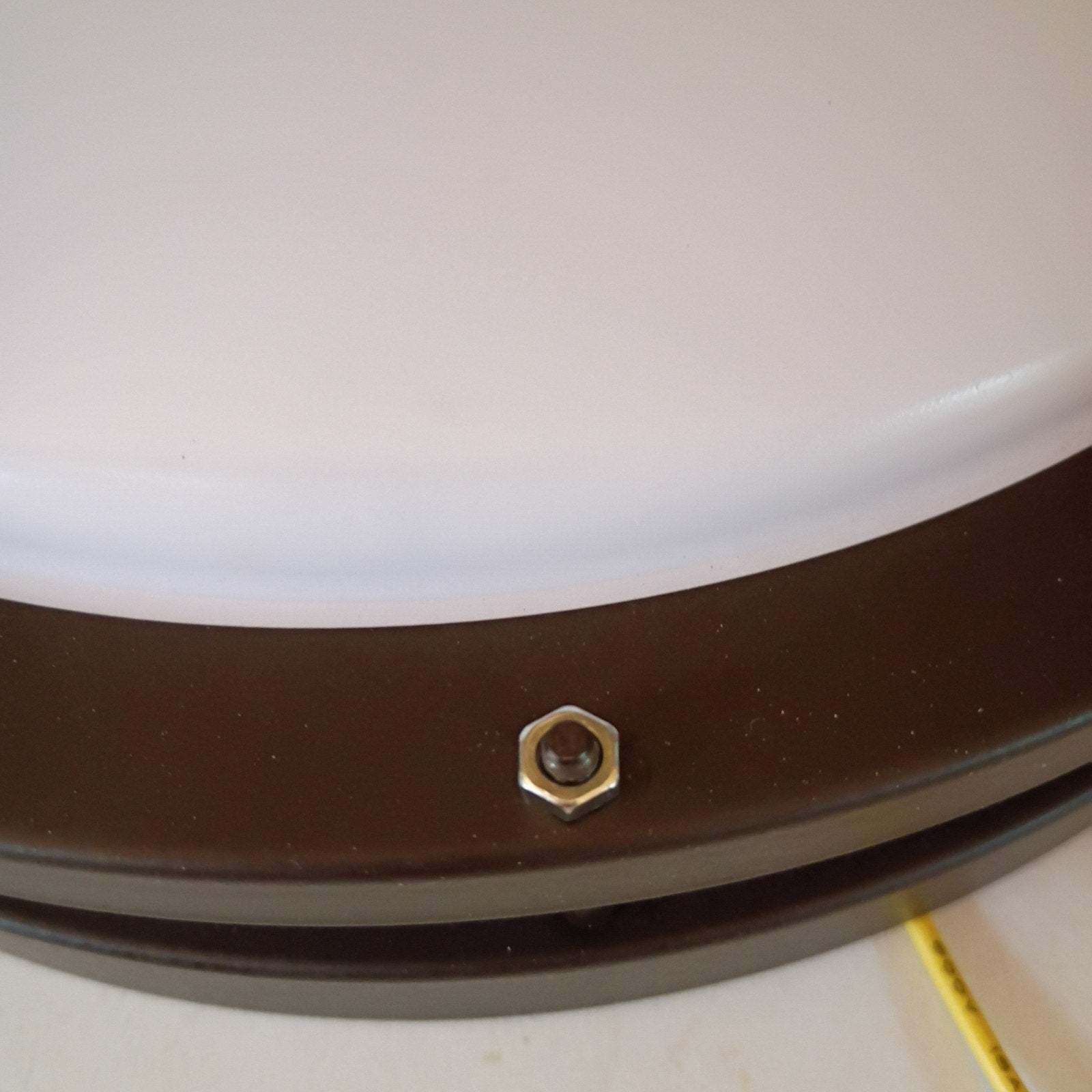 Project Source 11 In Led Round Bronze Finish White Globe