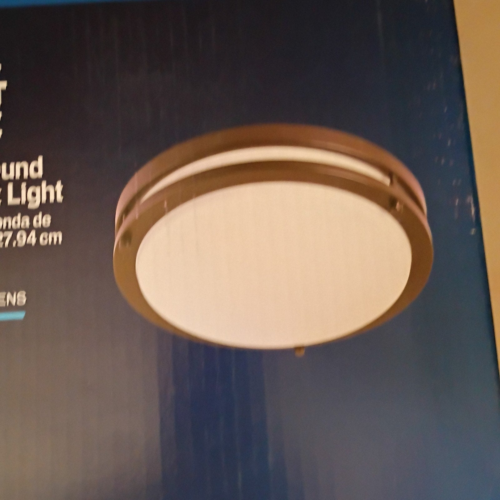 Project Source 11 In Led Round Bronze Finish White Globe