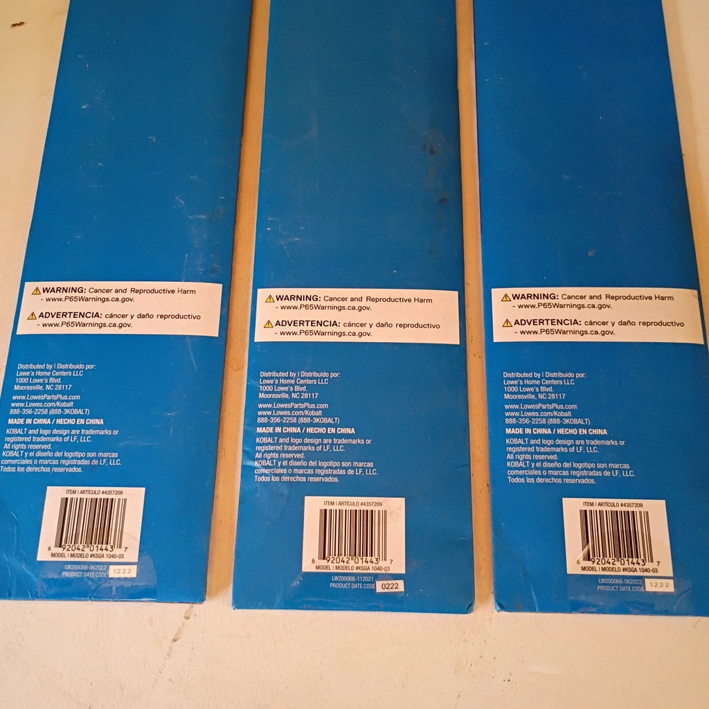 Kobalt 14" Replacement Chainsaw Bar 40V Max Pack of 3, Model 4357209 NEW