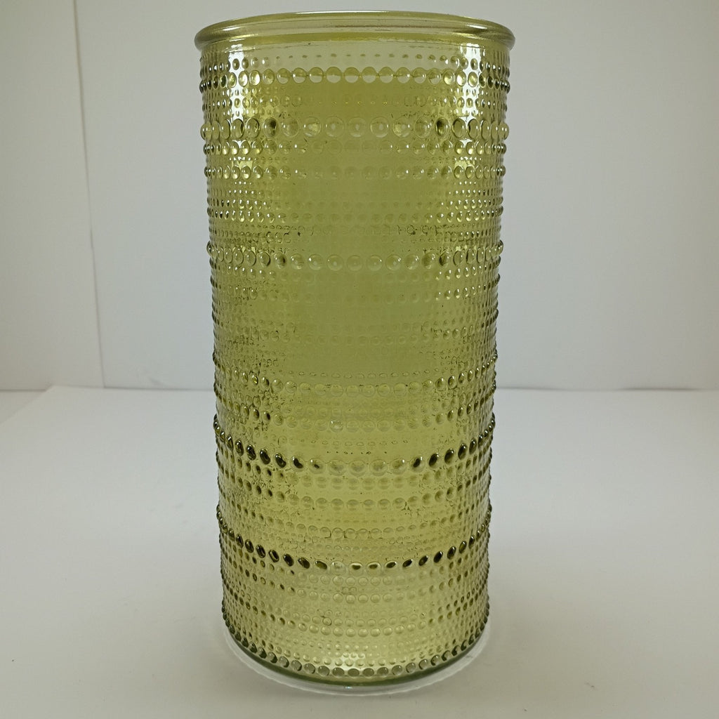 Green Large Flower Vase Clear Green Glass