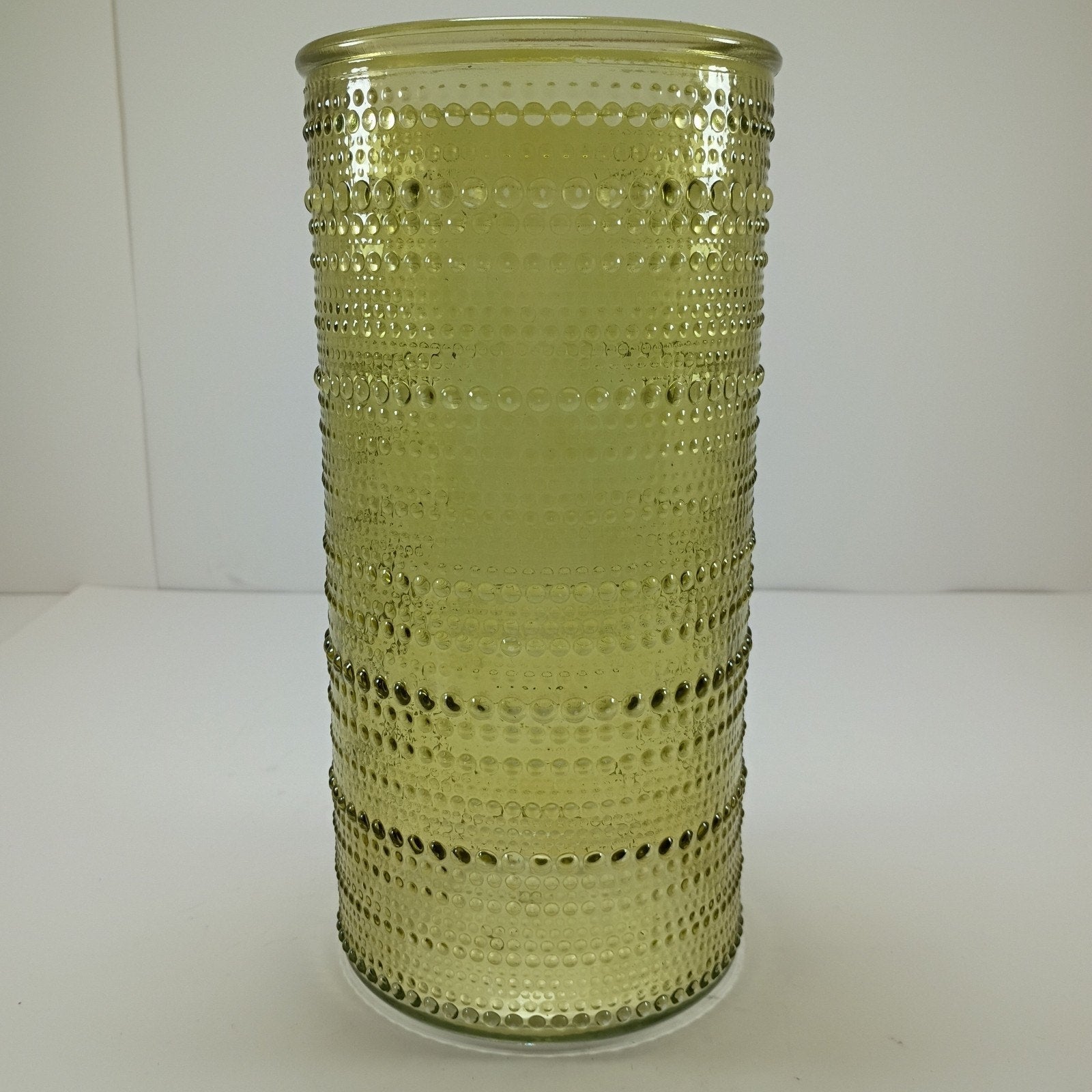 Green Large Flower Vase Clear Green Glass