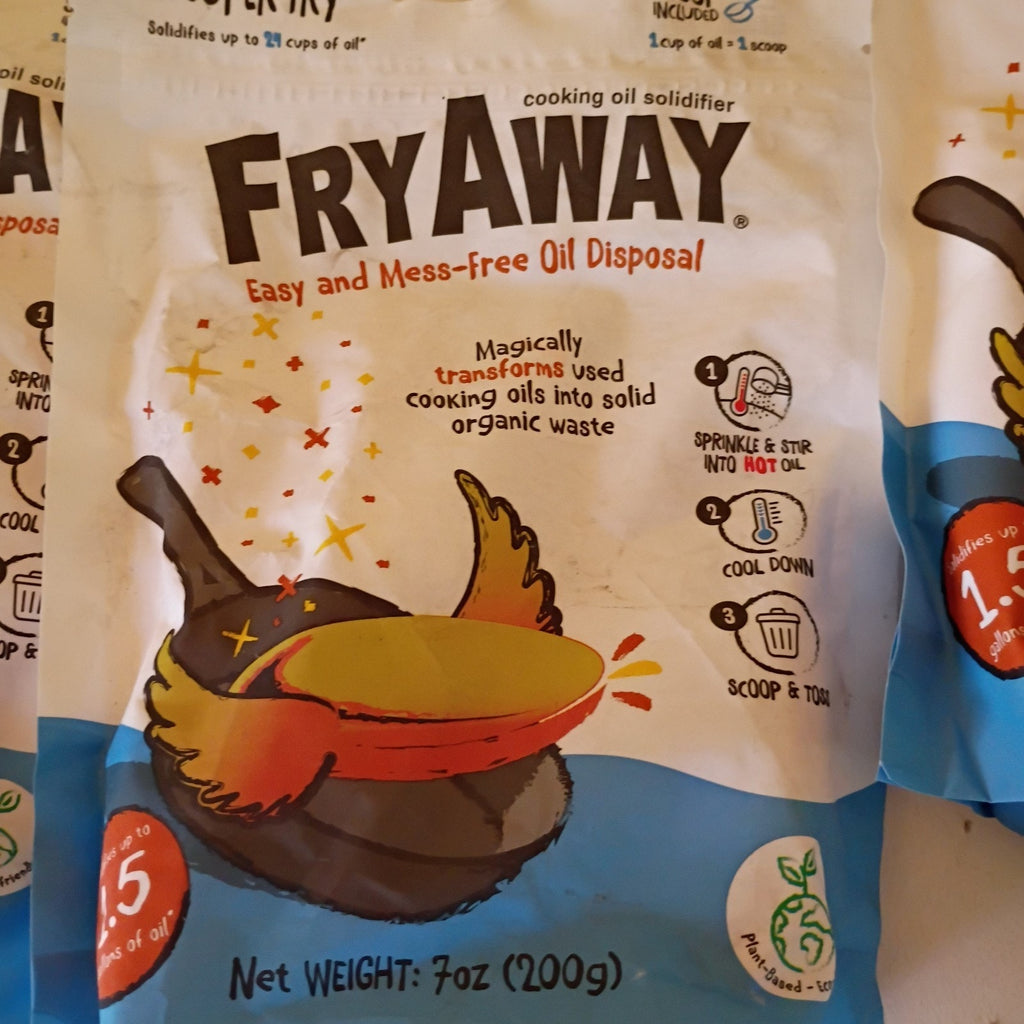 3 Cooking Oil Solidifier Super Fry 7 oz (200 g)-FRYAWAY Plant-Based Eco Friendly
