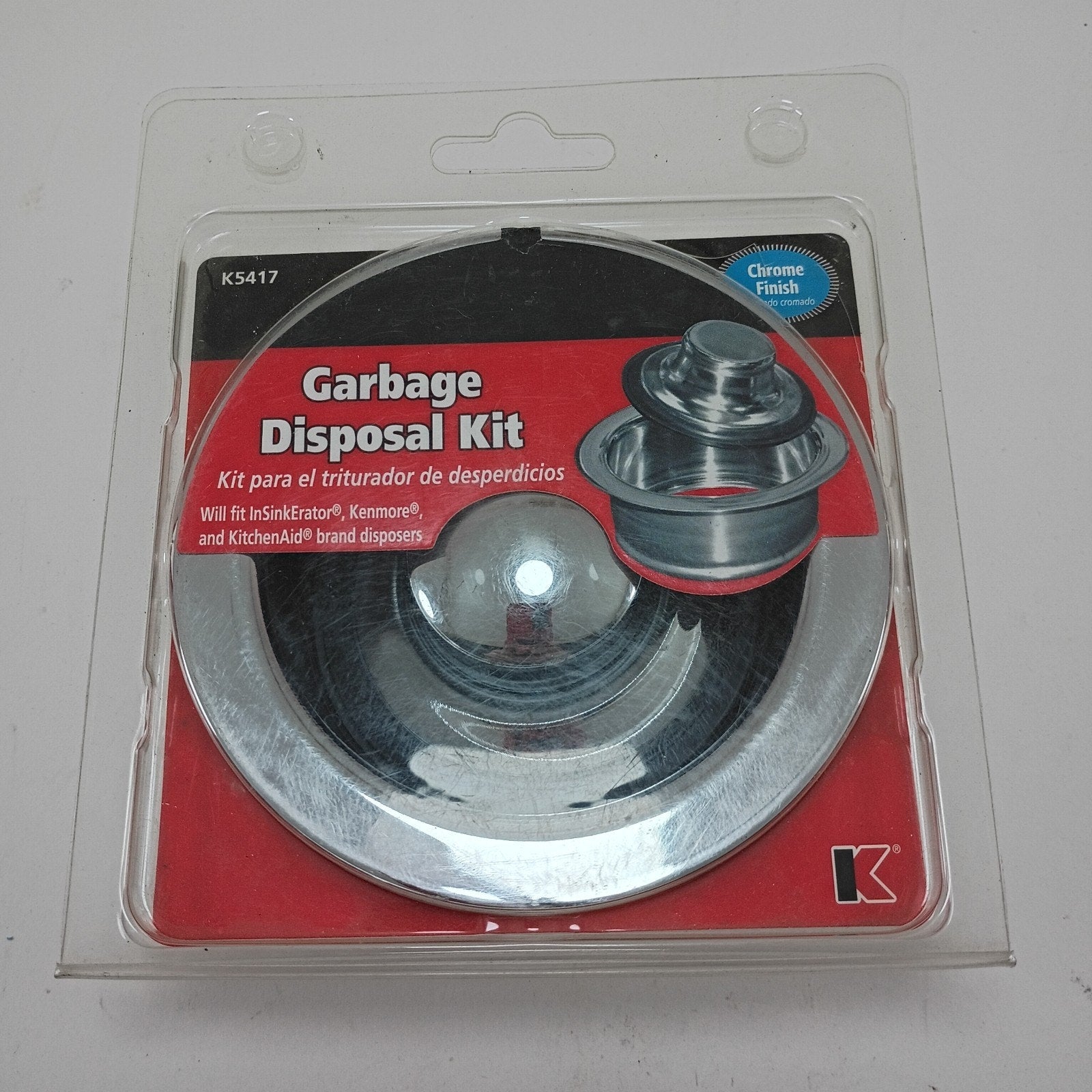 Keeney Garbage Disposal Flange & Stopper Chrome Sink Drain Trim Ring Universal