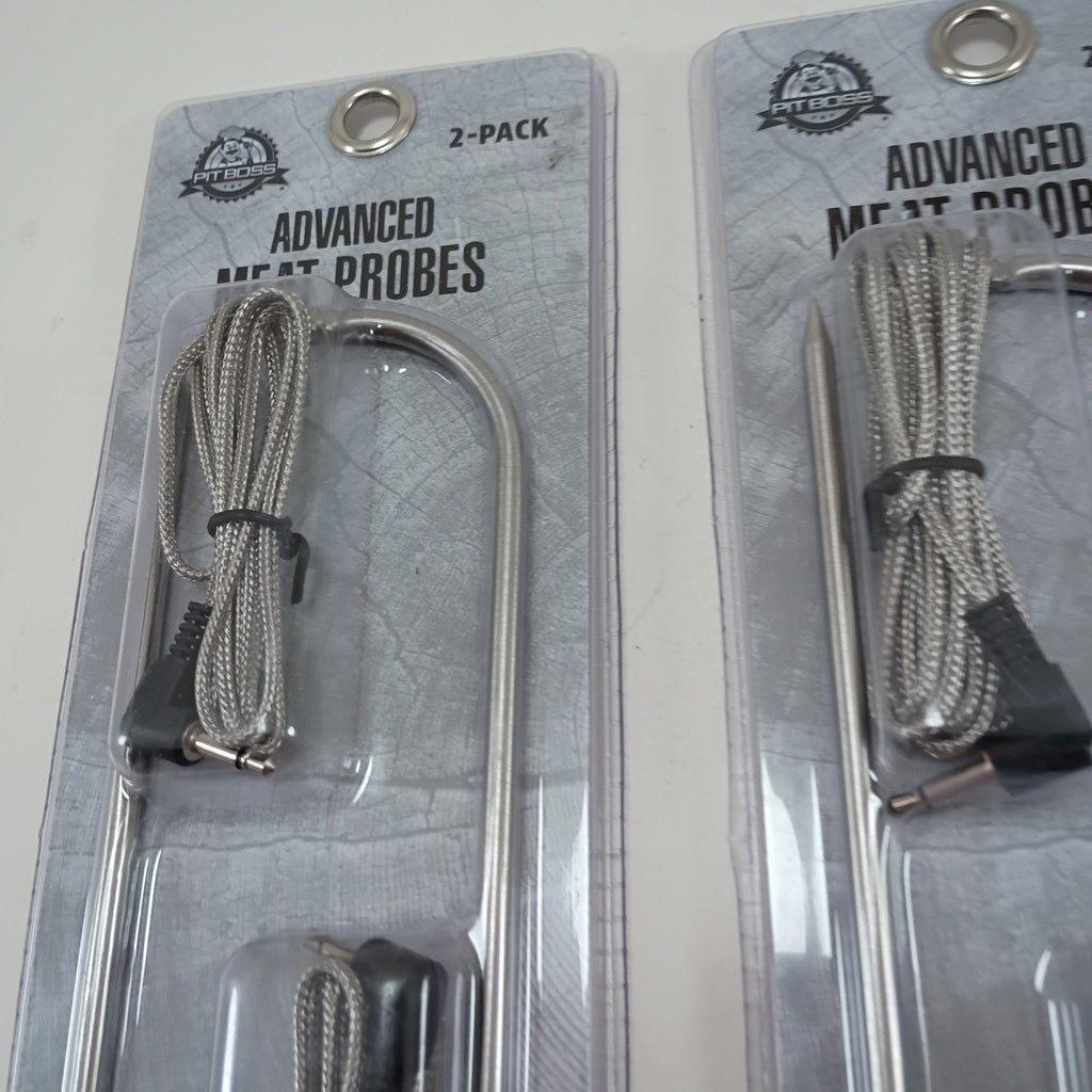 2 Pit Boss Smoker 2 Pack Advanced Meat Temperature Probes Woven Wire 67297 NEW