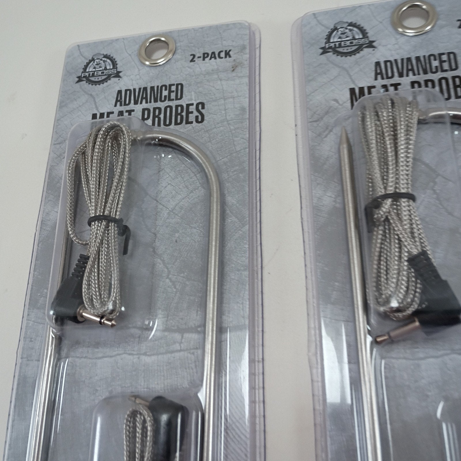 2 Pit Boss Smoker 2 Pack Advanced Meat Temperature Probes Woven Wire 67297 NEW