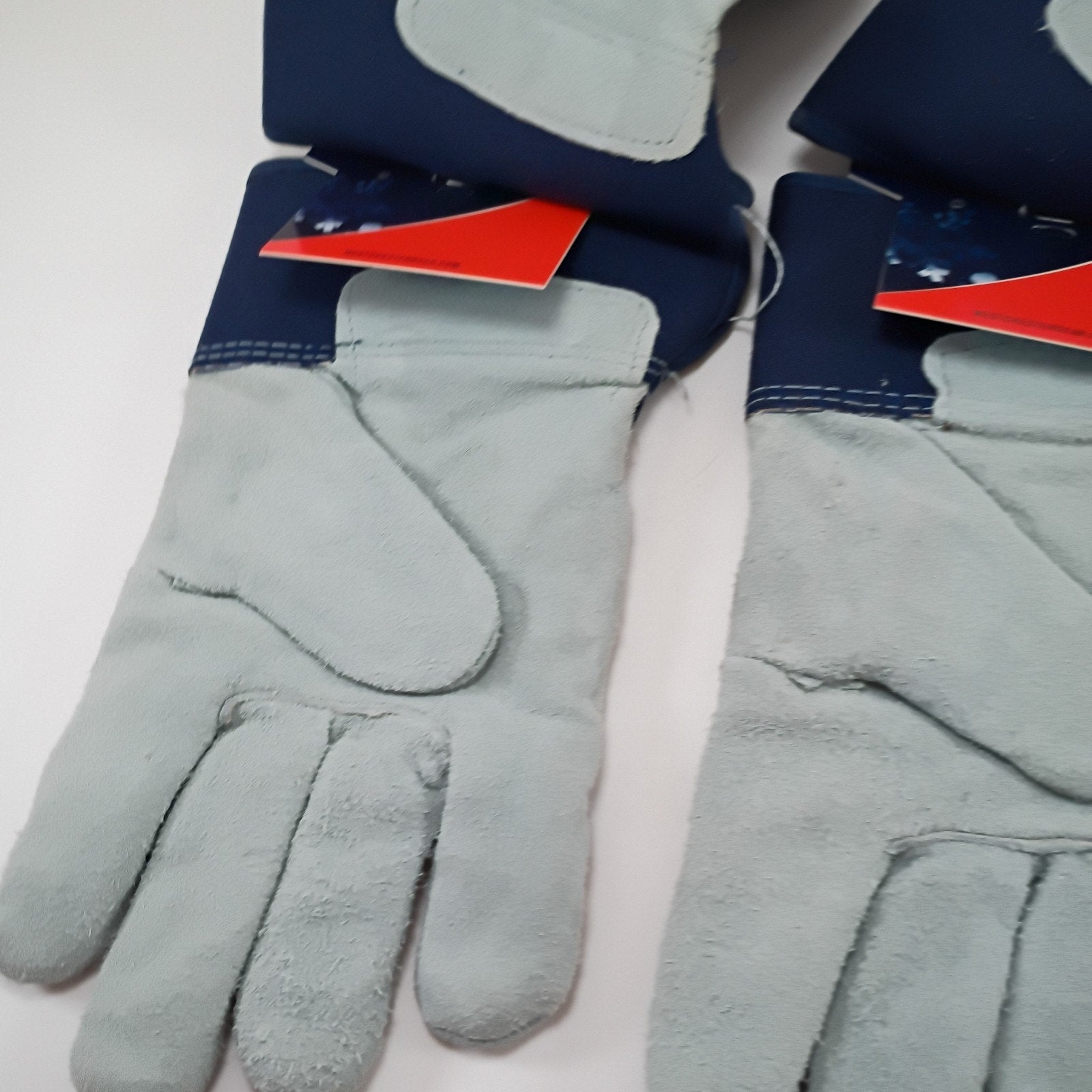 2 Pair XL West Chester Cowhide Leather Gloves Grey Blue New