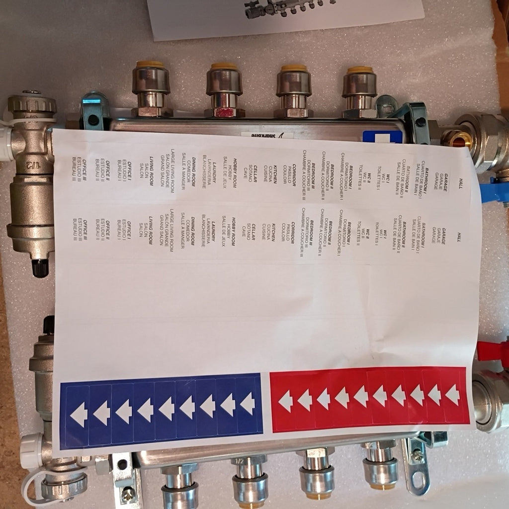 SharkBite Brass 1-in Threading x 1/2-in Push-to-connect Radiant Heating Manifold