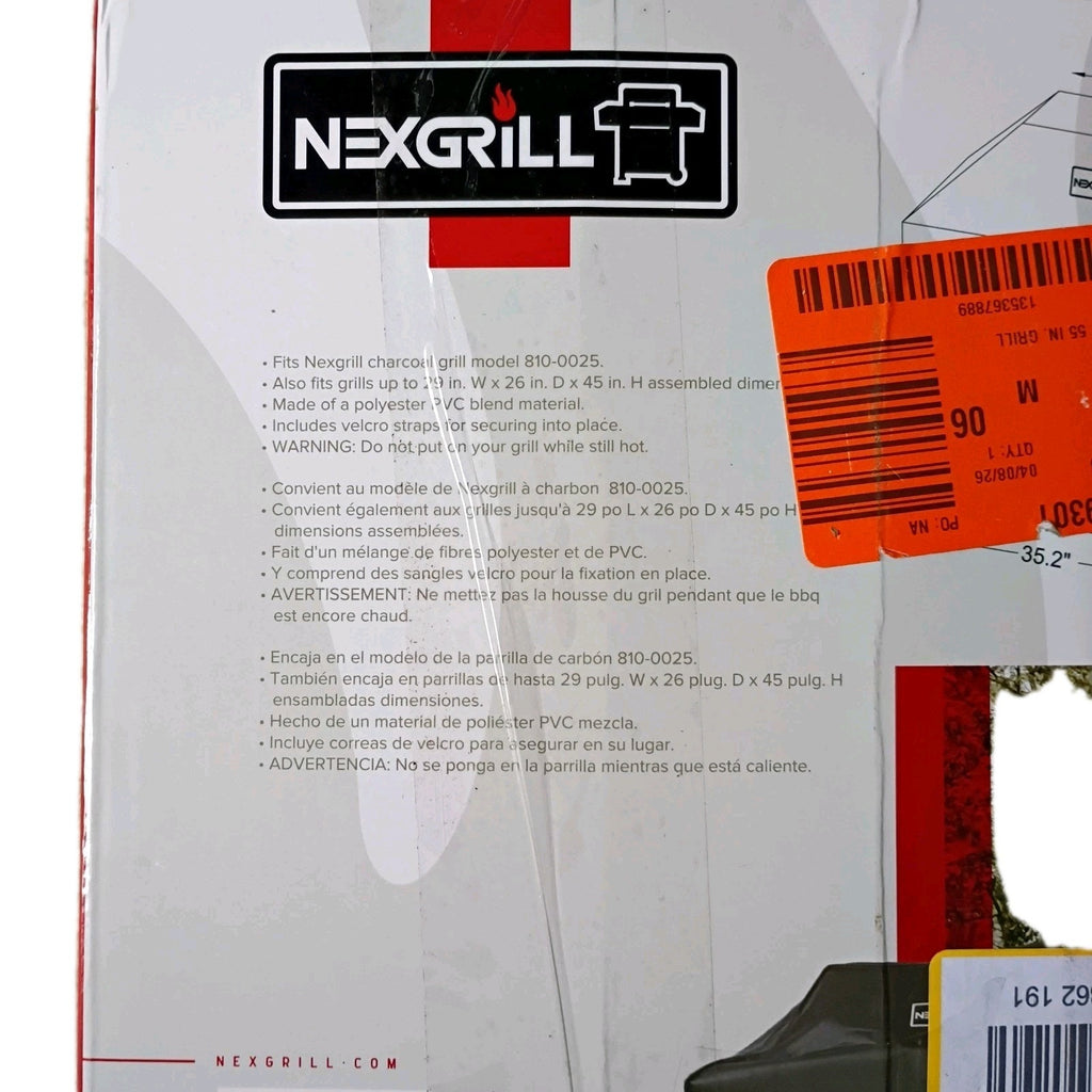 Nexgrill 29" Charcoal Grill Cover 7000025 Polyester Weather Resistant Large New