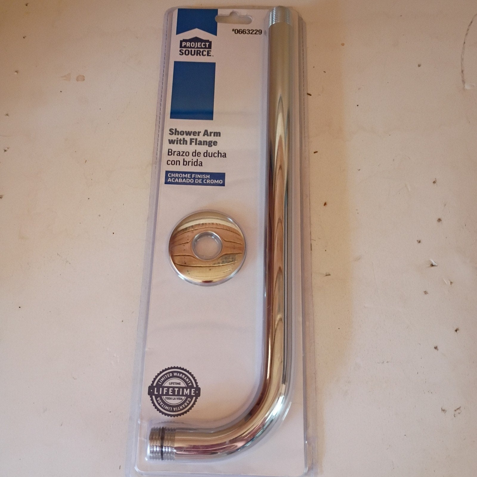 Project Source Chrome 14-in Universal Shower Arm and Flange
