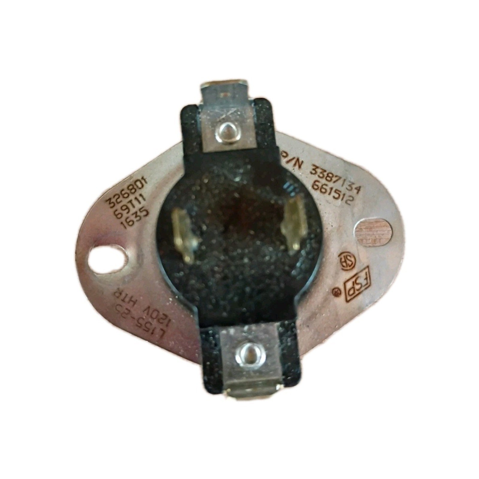 Whirlpool Dryer Thermostat L155 3387134 Fits Roper Kenmore Replacement Part OEM