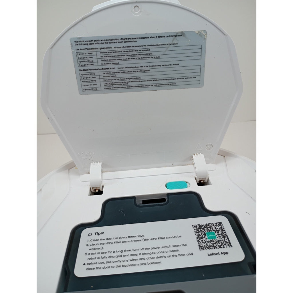 Lefant M210 Pro Robot Vacuum – white Used For Parts