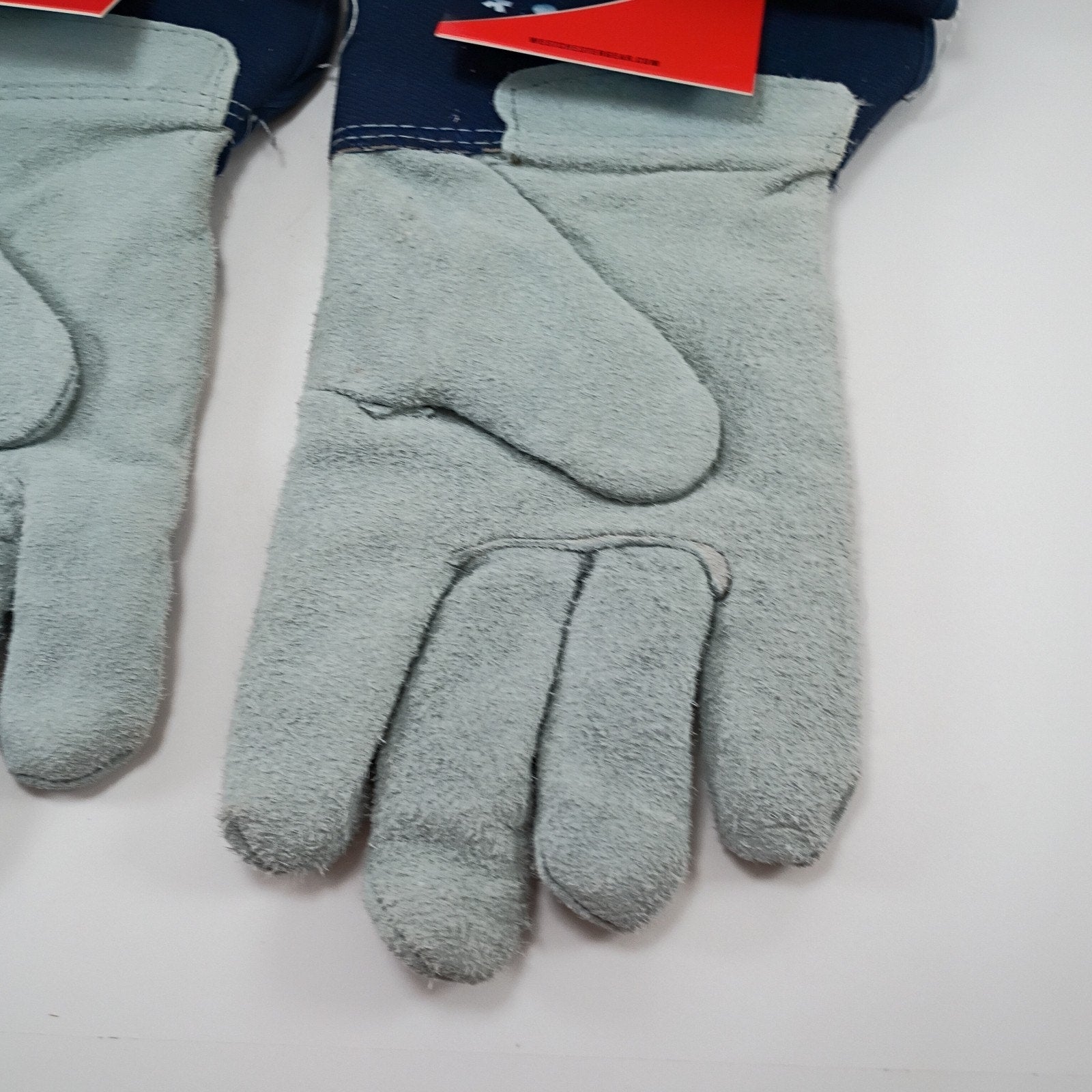 2 Pair XL West Chester Cowhide Leather Gloves Grey Blue New