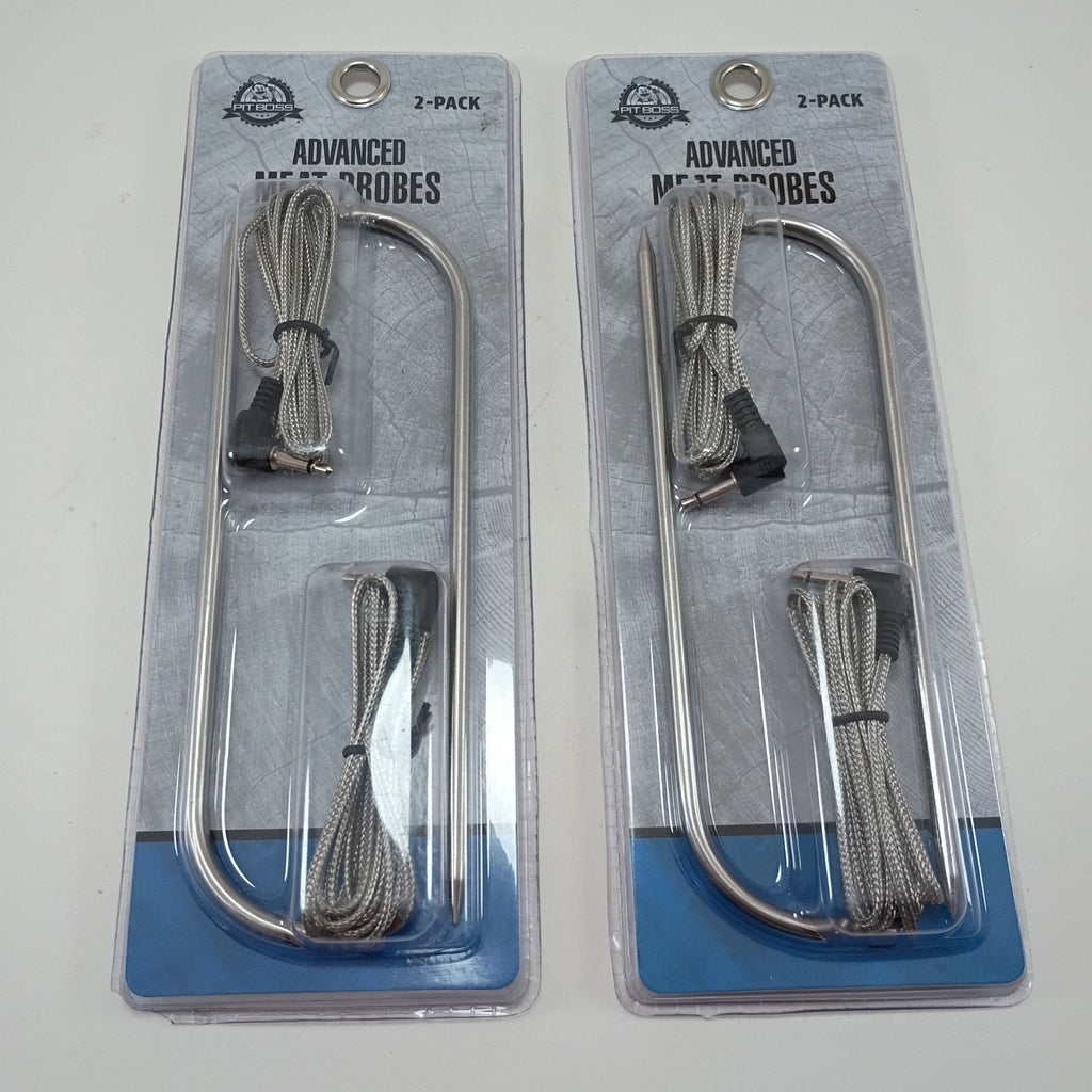2 Pit Boss Smoker 2 Pack Advanced Meat Temperature Probes Woven Wire 67297 NEW
