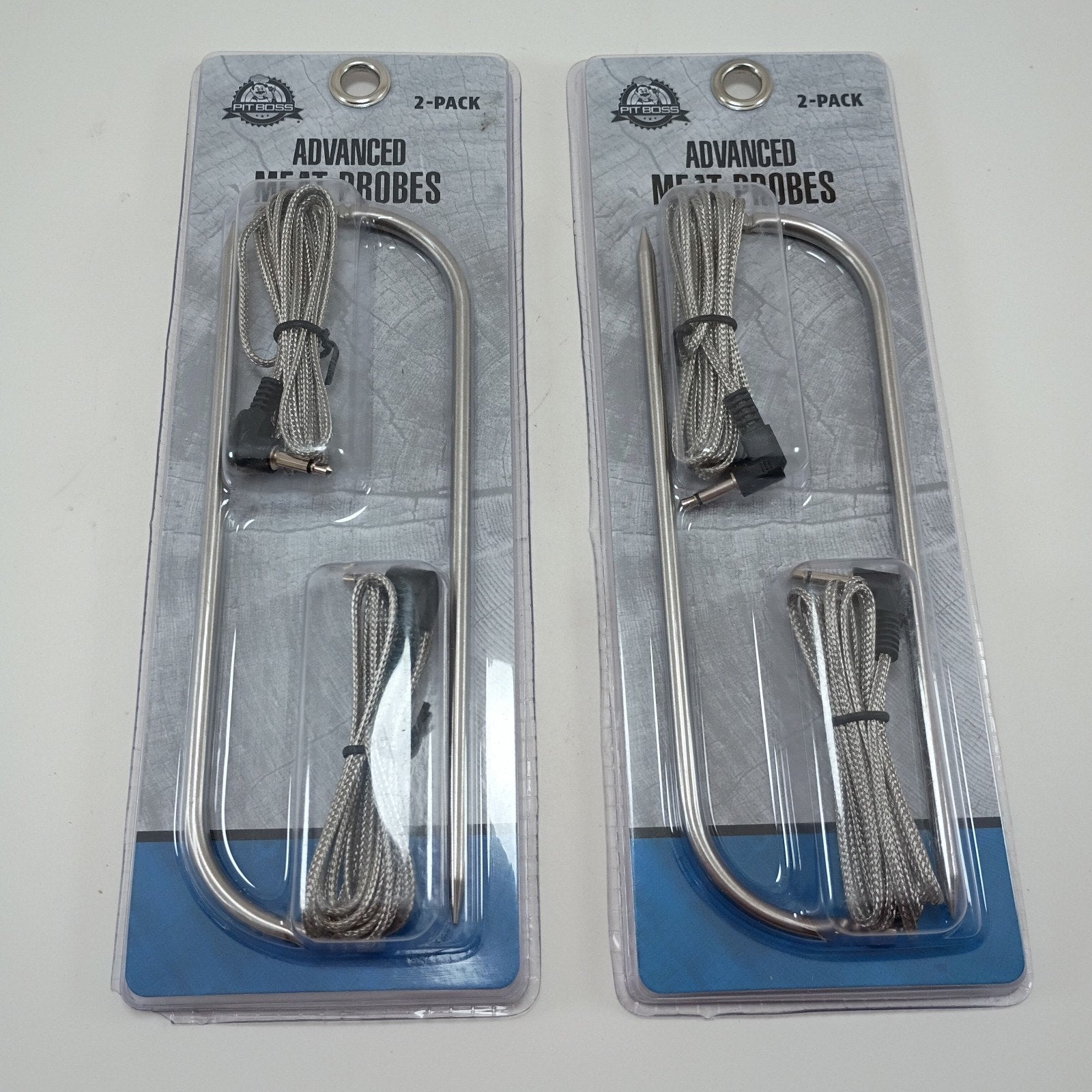 2 Pit Boss Smoker 2 Pack Advanced Meat Temperature Probes Woven Wire 67297 NEW
