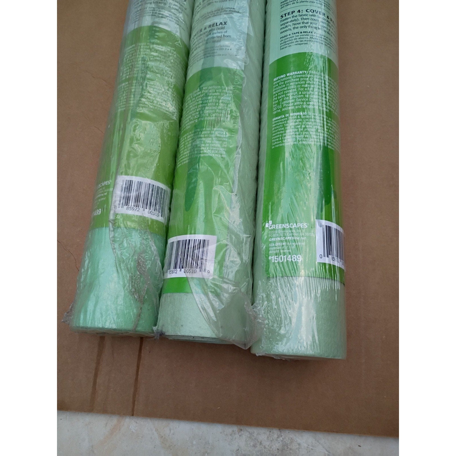 3 Packs Sta-green Recycled Weed Barrier 40 X 36 120 Square Ft