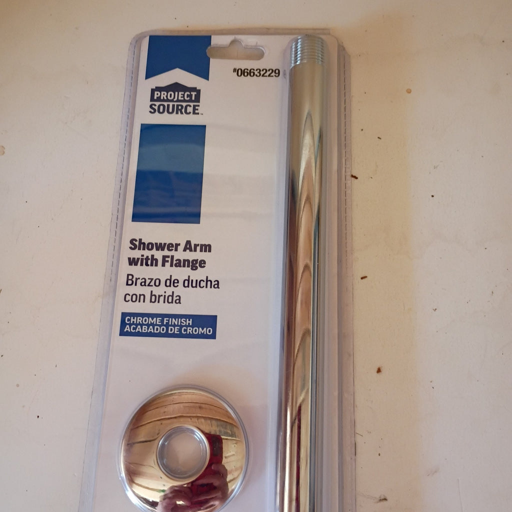 Project Source Chrome 14-in Universal Shower Arm and Flange