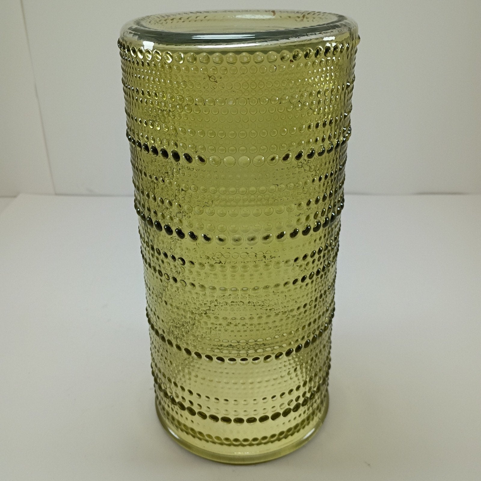 Green Large Flower Vase Clear Green Glass