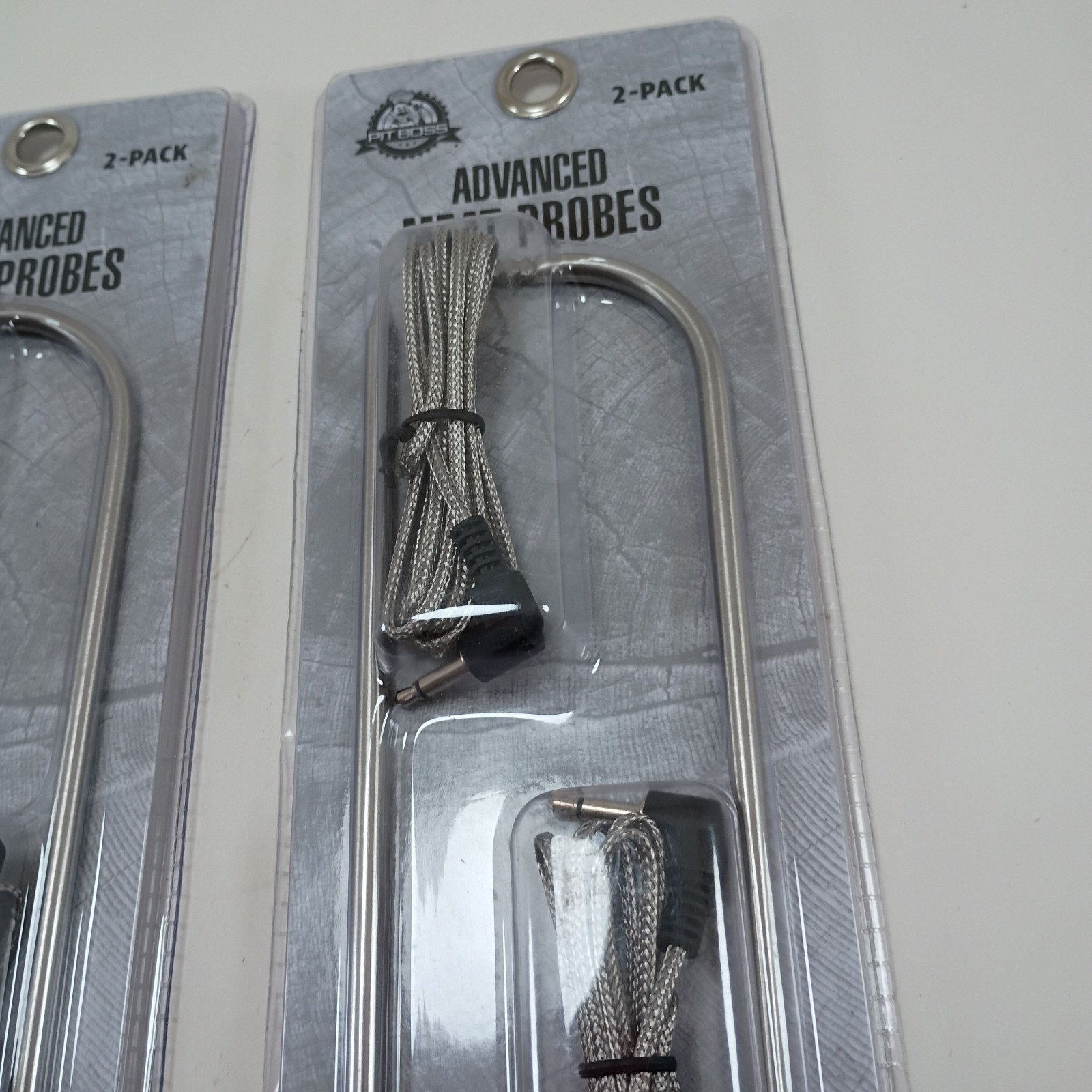 2 Pit Boss Smoker 2 Pack Advanced Meat Temperature Probes Woven Wire 67297 NEW