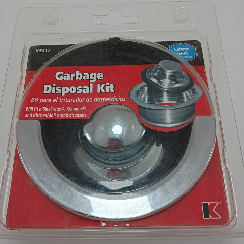 Keeney Garbage Disposal Flange & Stopper Chrome Sink Drain Trim Ring Universal