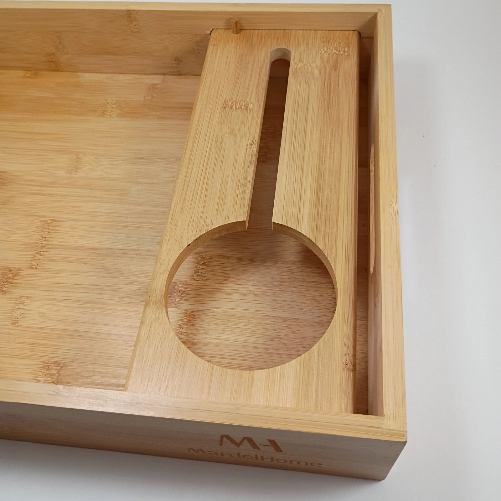 Mardelhome Bamboo Serving Tray 12 x 16 Rectangular Bed Breakfast Food Platter