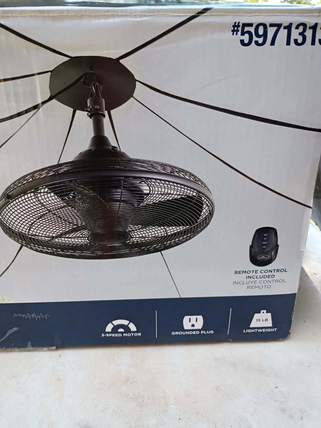 Harbor Breeze Valdosta 20-in BLACK Indoor/Outdoor Cage Ceiling Fan (3-Blade)