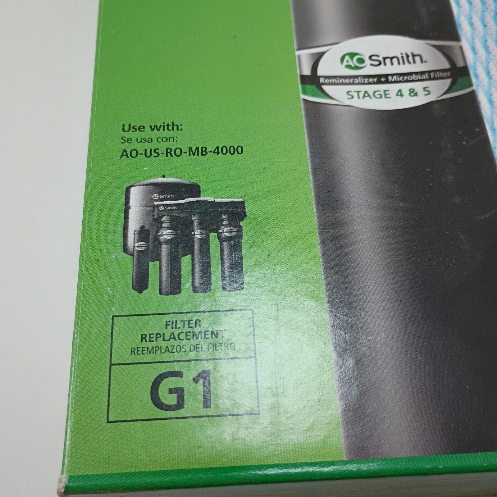 AO Smith AOUSROMBR Reverse Osmosis Water Filter Replacement Kit G1 4-Stage New