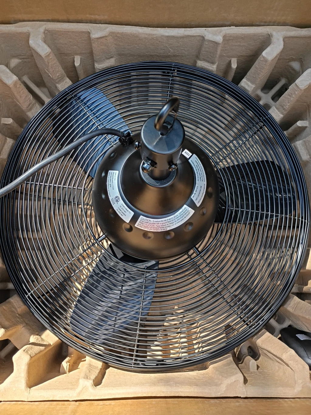 Harbor Breeze Valdosta 20-in BLACK Indoor/Outdoor Cage Ceiling Fan (3-Blade)