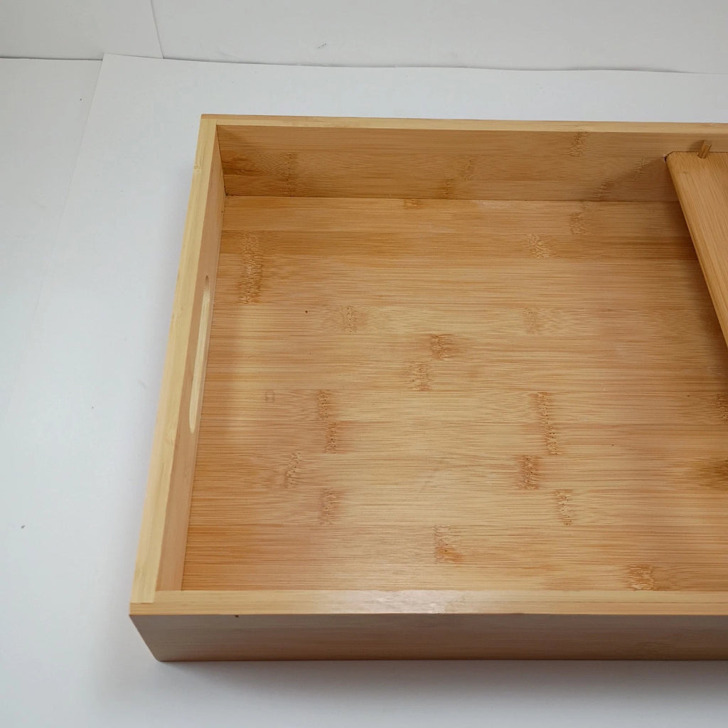 Mardelhome Bamboo Serving Tray 12 x 16 Rectangular Bed Breakfast Food Platter