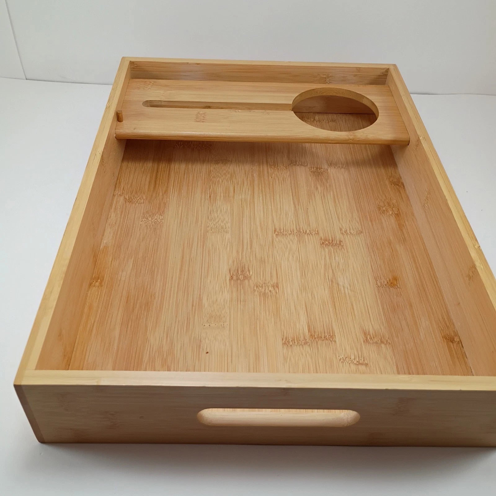 Mardelhome Bamboo Serving Tray 12 x 16 Rectangular Bed Breakfast Food Platter