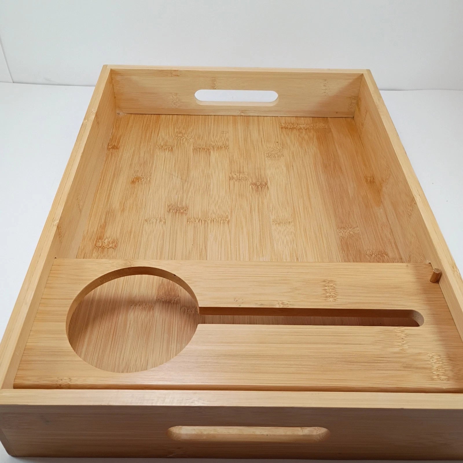 Mardelhome Bamboo Serving Tray 12 x 16 Rectangular Bed Breakfast Food Platter