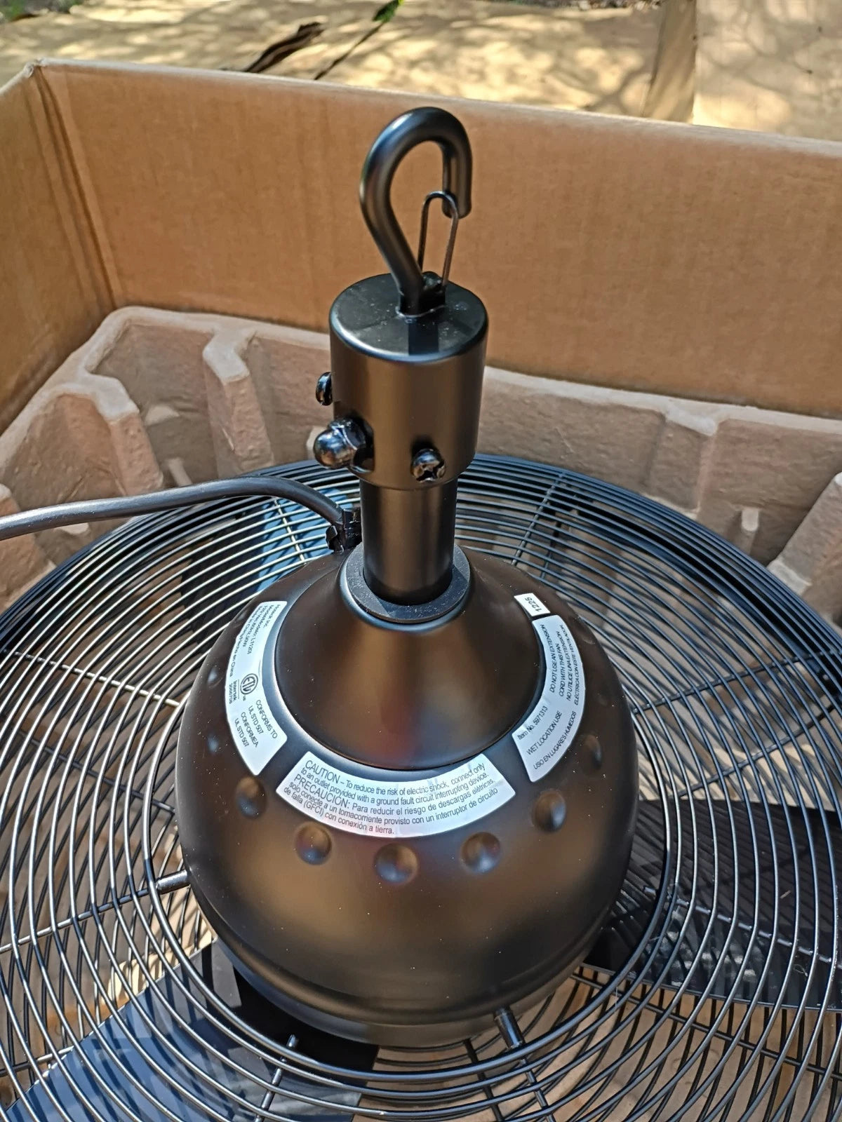 Harbor Breeze Valdosta 20-in BLACK Indoor/Outdoor Cage Ceiling Fan (3-Blade)