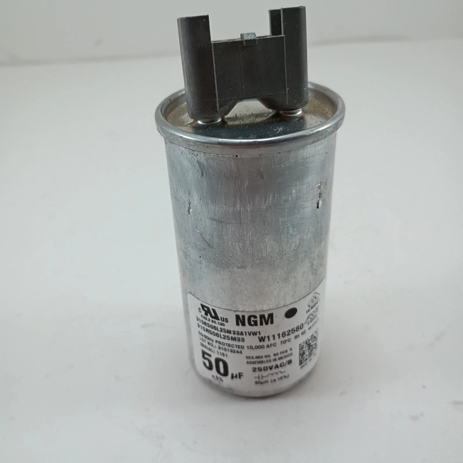 Genuine OEM Whirlpool Washing Machine Capacitor Part W22162560 Motor Start